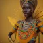 Placeholder: kente african bride model, full body, cinema 4d, octane render, high detail