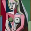 Placeholder: picasso pink woman Neoclassicism standing