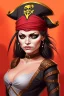 Placeholder: Portrait of a Pirate Queen, similar to Houshou Marine