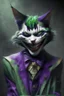 Placeholder: A picture of a cat in the form of a joker, a professional, high JPEG image