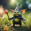 Placeholder: witch king snail gremlin t-pose upper body of gnome goblin orc made from tinted murano glass in long grass inspecting a melon ,bokeh like f/0.8, tilt-shift lens 8k, high detail, smooth render, down-light, unreal engine,bokeh like f/0.8, tilt-shift lens 8k, high detail, smooth render, down-light, unreal engine