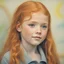 Placeholder: ginger girl, aged 12, rainbow, attractive