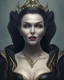 Placeholder: old evil queen in black leather gown, volouptous, busty, cleavage, angry, emperious, 8k resolution concept art portrait by Greg Rutkowski,