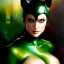 Placeholder: portrait 'beautiful Sexy Busty CatWoman',crystal clear green eyes,painting by gaston bussiere, greg rutkowski, yoji shinkawa, yoshitaka amano, tsutomu nihei, donato giancola, tim hildebrandt, oil on canvas, cinematic composition, extreme detail,fit full head inside picture,32k