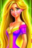 Placeholder: Princess Rapunzel is very beautiful, with a symmetrical, luminous face and beautiful hair