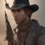 Placeholder: male dnd gunslinger, badass, black fedora, fanatsy, si-fi, photo realistic, ultra realistic, 8k, unreal engine 5