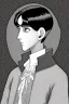 Placeholder: black hair freckles blue eyes young wizard beardsley