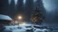 Placeholder: fir forest scenery, heavy mist,,creek,forest,christmas ,tree,fireflies,night,snow,fir tree,high-quality photograph,photorealistic, shot on Hasselblad h6d-400c, zeiss prime lens, bokeh , high detail, smooth render, unreal engine 5, cinema 4d, HDR, dust effect, vivid colors,night