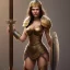 Placeholder: cute female gladiator in elevator