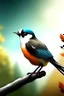 Placeholder: Create a picture of a bird. The picture will have trees and sky and ground