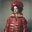 Placeholder: Countess di Castiglione,, red, autochrome, plastic puffy jacket