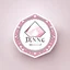 Placeholder: Create a logo for Deniz, a boutique of diamond-inspired dresses, Baby Pink