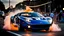 Placeholder: car crash,exploding parts, blue ford gt, low angle shot, speeding ,super fast,panning, woman driving, light beams, Buenos Aires, spring, a perfectly timed photo of a fiery car crash, cinematic,bokeh lights, leica m6, 24mm f/1.4, 8k, sunset, dark, kodak film style, c-log