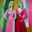 Placeholder: picasso 2 vrouwen roze staan