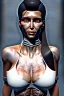 Placeholder: full body, Kim Kardashian, identify face, animal skin clothing , big busty , dirty face, pintura, ,details,texture,8k quality