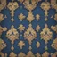 Placeholder: Hyper Realistic navy-blue & golden multicolor grungy rustic damask seamless texture with vignette effect