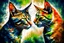 Placeholder: abstract art of pain of losing two pet cats