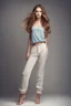 Placeholder: full-body-portrait-of-a-girl mdel-flowing-hair,pretty pants and top, perfect face photo studio lights