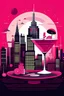 Placeholder: Can you create a poster of a cosmopolitan in new york