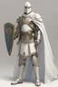 Placeholder: Knight wearing white robe armor and white cape with white mask, sword, and shield
