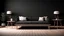 Placeholder: modern living room with sofa. scandinavian interior design furniture. 3d illustration