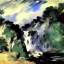 Placeholder: Waterfalls, clouds, edouard manet painting