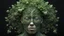 Placeholder: 3D rendering of Expressively detailed and intricate of a hyperrealistic “ human head detailed with organic form”: front view, symetric, green glossy plant vines, anatomy, symmetric, scientific, baroque ornament, single object, vivid colour, black background, cosmic fractals, octane render, 8k post-production, dendritic, artstation: award-winning: professional portrait: atmospheric: commanding: fantastical: clarity: 16k: ultra quality: striking: brilliance: stunning colors: amazing depth