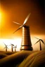 Placeholder: Please produce an innovative photo on the use of copper in renewable energy, solar panels, wind energy, inspired by the copper industry for the cover of a poster. The photo should be creative and without text, please be real and with more items. Please be a combination of all types of renewable energy