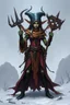 Placeholder: a goblin witch, humanoid, fantasy, bandit, female, ice, pretty, attractive