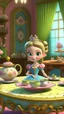 Placeholder: Princess Penelope's desire to host a magical tea party, cartoon,3D