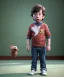 Placeholder: Howard wolowitz toddler, full body, dramatic lighting, angry, hyper realistic,