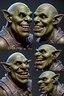Placeholder: hi poly Mud luxury smiling psychic orcs kissing
