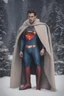 Placeholder: An elegant, unique and dazzling Men's winter Clothes inspired by Superman's emblem design concept art beige tones 8k