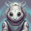 Placeholder: digital illustration friendly space creature portrait