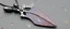 Placeholder: painite and Damascus steel spear pendant