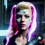 Placeholder: Actress, young Katheryn Winnick, android woman, circuits in face, painted face, ghost in the shell, leather coat, cyber punk, neon, army, bamboo, blood, portrait, studio photo, unreal engine 5, soft color, 16 bit, god lights, ray tracing, RTX, lumen lighting, ultra deatail, volumetric lighting, 3d, finely drawn, hd.