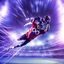 Placeholder: infinity symbol ∞, on football players shirt, football player diving dramatically to score a touchdown, DSLR with a 80mm lens, set to f/16 and a slow shutter speed of 1/15s, striking, neon, vibrant, chiaroscuro, dramatic, captivating, high-tech, powerful, fantasy, beautiful, octane render, 16k post-production, artstation: award-winning: atmospheric: commanding: fantastical: clarity: ultra quality: striking: brilliance: stunning colors: amazing depth; lens: f/11, 35mm