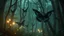 Placeholder: Magical Forrest, realistic, 4k, glowing black butterflies, strange environment, mysterious, hypnotic, surreal, beautifully lit, award winning, insanely detailed