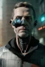 Placeholder: portrait of man, robot, post-apocalyptic in a cyberpunk city, realistic, intriacte detail, sci-fi fantasy style, volumetric lighting, particales,highly detailed,cinamatic, deep colours,8k