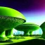 Placeholder: Crie uma imagem de uma paisagem futurista com elementos verdes proeminentes. Imagine uma cidade futurista florescendo com a natureza, talvez com prédios flutuantes entre as árvores ou vegetação exótica crescendo em estruturas futuristas. A paisagem deve ter um ar futurista e tecnológico, mas também deve ser vibrante e cheia de vida verde. Considere inspiração em universos de ficção científica, como Star Trek