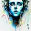 Placeholder: singer Danish MØ face,Style Yoji Shinkawa, watercolor illustration , cyber,