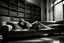 Placeholder: Woman reading on the floor of a library, her back leaning on a sofa, 16K, real photography, photojournalism