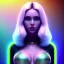 Placeholder: portrait in oil of busty beautiful longhair blonde woman, sweety, purpurin, skintight latex dress, gradient color, BLUE, PINK, CYAN, neon, insanely detailed, 16k resolution, perfect BIG Green eyes, cinematic smooth, intricate detail, in the style of Kaare Andrews