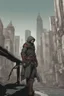 Placeholder: human rogue in a city
