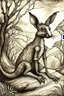 Placeholder: Kangaroo in the style of Arthur rackham