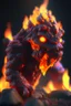 Placeholder: Lava creature , 8k, highly detailed, small minutiae, tiny features, hires, 8k, uhd, realistic shaded volumetric lighting, volumetric, color scheme, toned colors, colorful