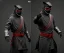 Placeholder: Ninja Knight, hood and mask, black custom, fights monistar