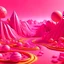 Placeholder: sweet food pink land. illustration 3d style. HD