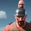 Placeholder: Walter White cyborg, 8k, tactical vest, helmet, gun.