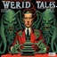 Placeholder: Cover of Weird Tales Magazine, Lovecraft story, Eldritch, sharp colors, horror, by Bill Elder, by Gahan Wilson, maximalist, sinister, retro magazine cover.